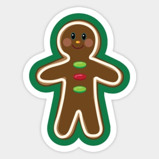 Christmas Gingerbread Man Cookie Sticker